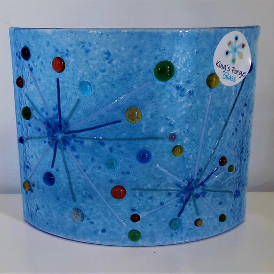 Blue Firework Sconce