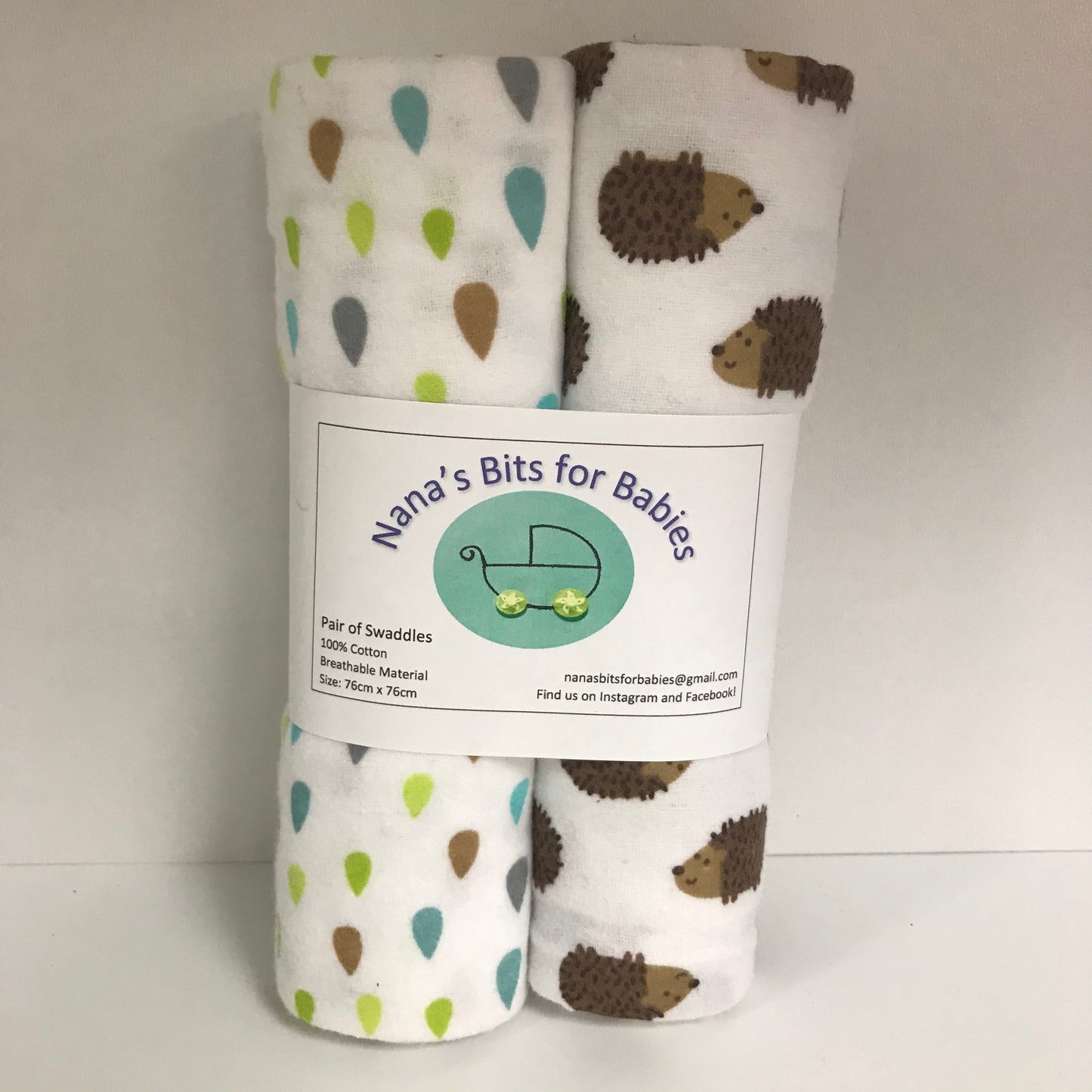 Pair of Swaddle Sheets Neutral