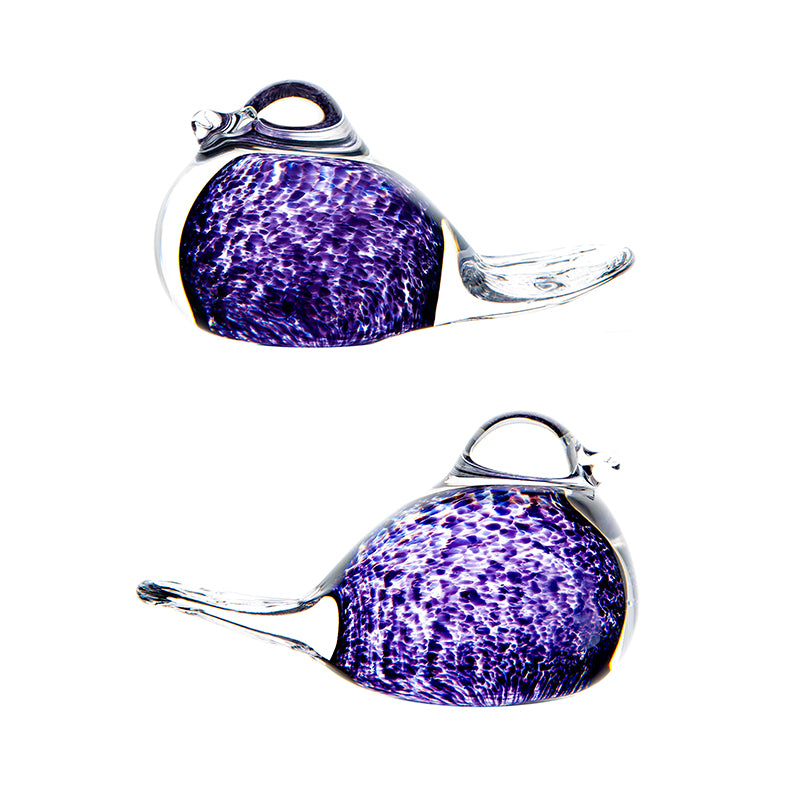 Wild Heather Glass Lovebirds Pair