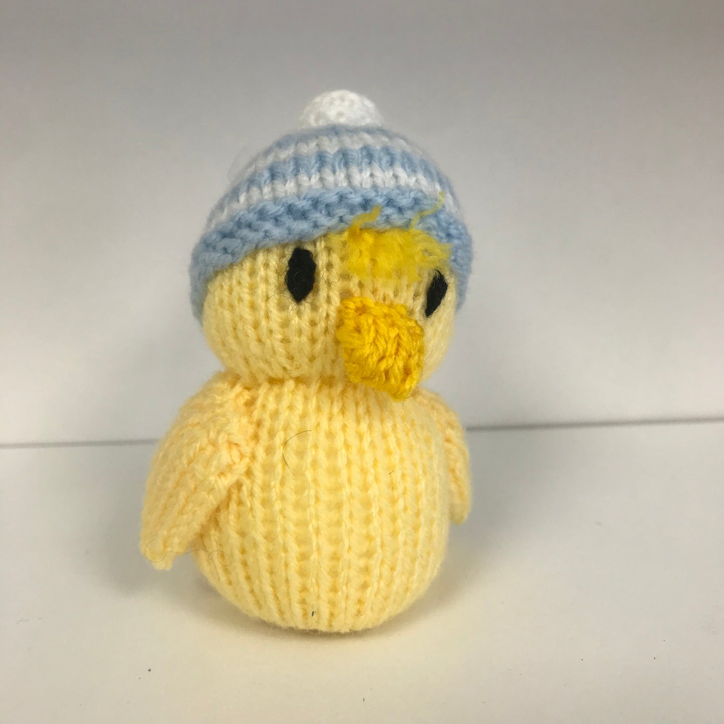 Hand knit Duck Blue
