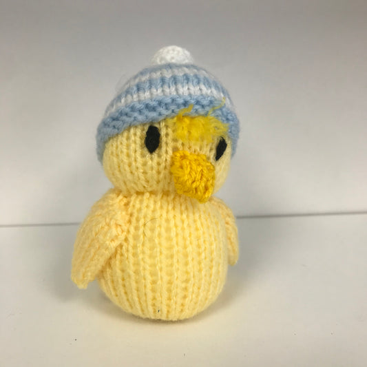 Hand knit Duck Blue
