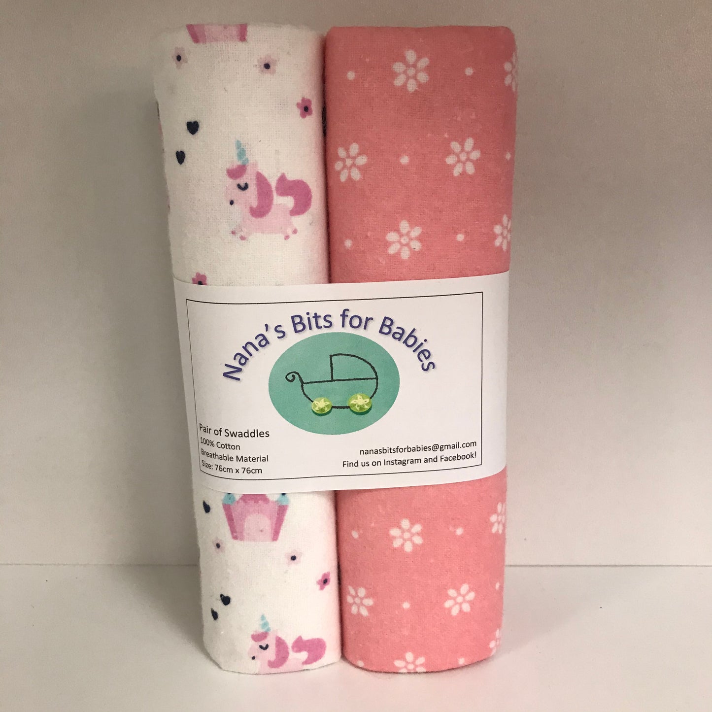 Pair of Swaddle Sheets Girls