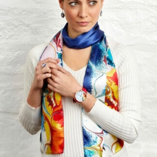 Blue Silk Scarf