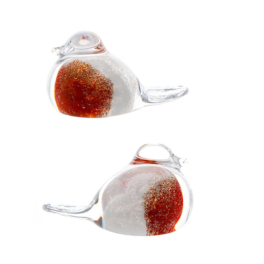 Glass Robins Pair