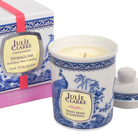 White Roses and Gardenia Candle