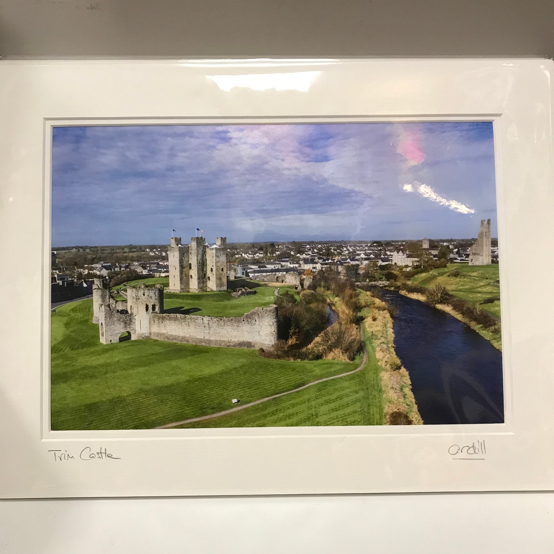 ariel shot of trim castle