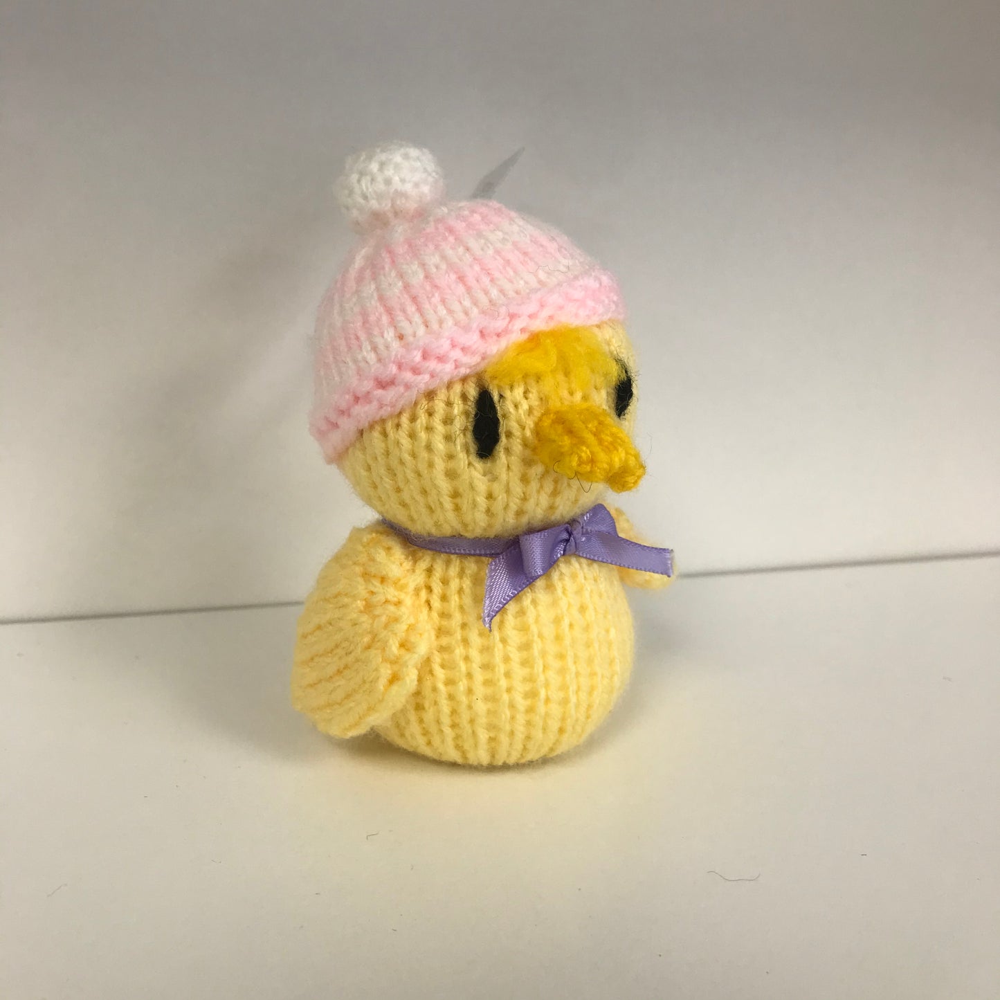 Hand knit Duck Pink Hat