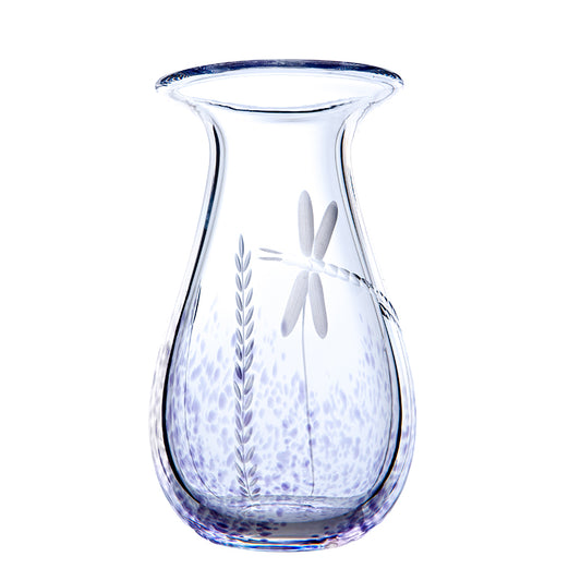 Wild Heather Medium Glass Vase